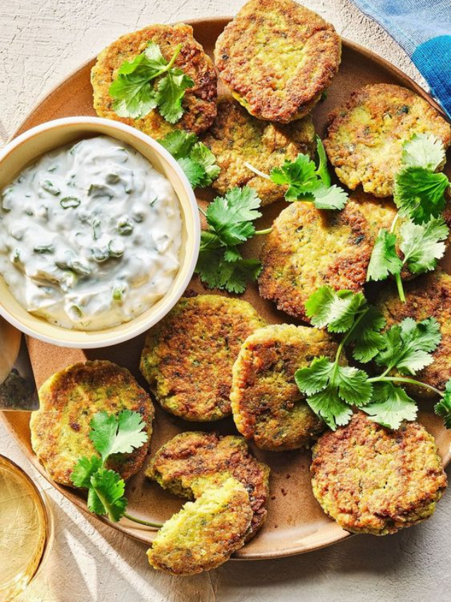 Red Lentil Fritters with Ginger-Yogurt Sauce Recipe